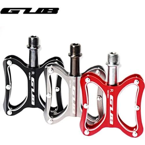 GUB 3Colors Aluminum Alloy Bicycle Pedal Ultralight MTB Road Bike Pedals Anti-slip Cycling Flat Platform Pedals Riding Part 2pcs
