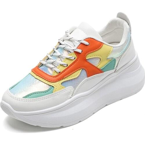 2019 Spring Autumn Fashion Ladies Casual Shoes For Woman Vulcanized Shoes Breathable Wild Platform Women Shoes Sneakers T1-76