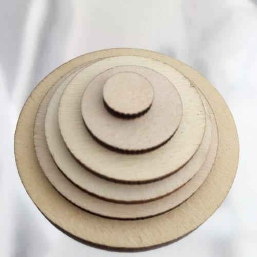 10-80mm Wood Disks Crafts Natural Pine Round Unfinished Wood Slices Circles for Wood Craft Wedding Birthday Ornament Decoration