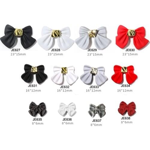 100pcs Bowtie Nail Rhinestones 3D Charm Resin Cute Stones 3 Sizes Jewelry Accessories For Nail Art 3D Decoration Fashion Charms