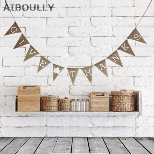 11 Flags Burlap Banner Thanks Giving fabric Mantle Sign Be Thankful Burlap Bunting Burlap Banner maple leaves flag