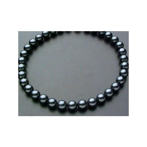 14mm white pink purple south sea shell pearl round beads necklace 18'' AAA