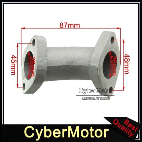 26mm Manifold Intake Pipe Inlet For Chinese 110cc 125cc 140cc 150cc Pit Dirt Bike Lifan YX Piranha Explorer Lucky MX SSR IMR