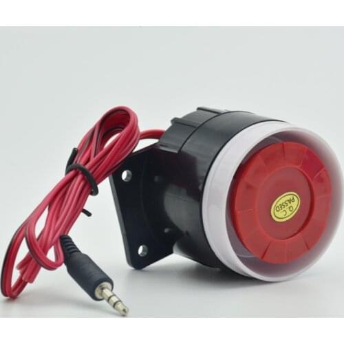 4 PCS)Wired Alarm Siren Horn 120db Indoor For Home Security Alarm System GSM alarm with 3.5mm Plug Connector For Free Shipping