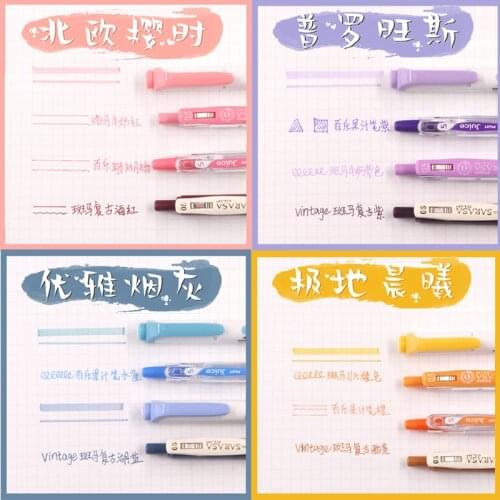 5pcs Japan ZEBRA SARASA Retro color/Fluorescent color pen ,Limited Sarasa Gel Pen for Scrapbook handbook 0.5mm,School Supplies