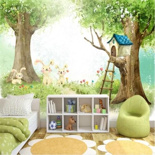 Beibehang Custom any size 3D cute cartoon children bedroom bedroom TV background wallpaper home decoration wallpaper