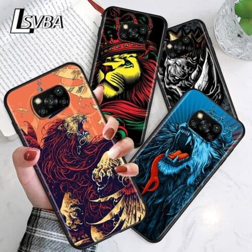Cool Cartoon Animals King Crown For Xiaomi Poco C3 M3 M2 X3 NFC X2 F2 Pro F1 Mi Play Mix 3 A2 Lite A1 6 5 Phone Case
