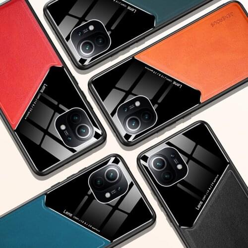 For Xiaomi Mi 11 Pro Case Luxury PU Leather Magnetic Holder Back Cover For Xaomi Xiami Mi11 11Pro Ultra Lite Shell Coque Fundas