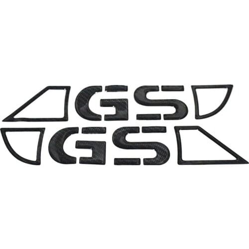 Black Carbon Motorcycle Emblem Badge Decal 3D Tank Wheel Logo "GS" Sticker For ALL BMW MOTO BMW GS