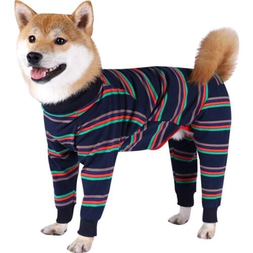 Four Feet Dog Lightweight Pajamas Pure Dog Jumpsuits 4 Legs Dog Onesies T-Shirt PJS Puppy Pet Costume For Large Medium Dogs