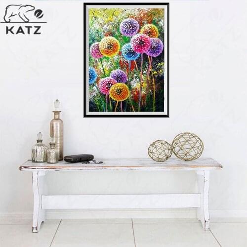 Oil Painting Puffball Diamond Painting Graffiti Dandelion Embroidery Crossing Diy Mosaic Art Gift Cross Stitch Home Decoration