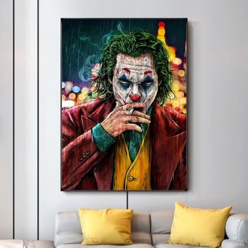 The Joker Oil Canvas Painting Prints Joke Comic Art Painting Wall Pictures for Living Room Home Decor