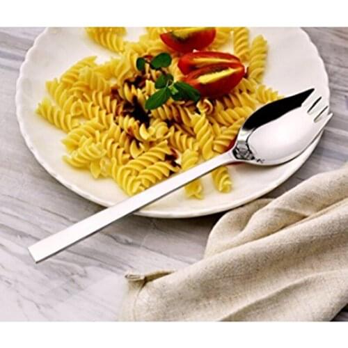 Long Handled Stainless Steel Coffee 2 In 1 Spoon Ice Cream Dessert Tea Spoon For Picnic Kitchen Accessories