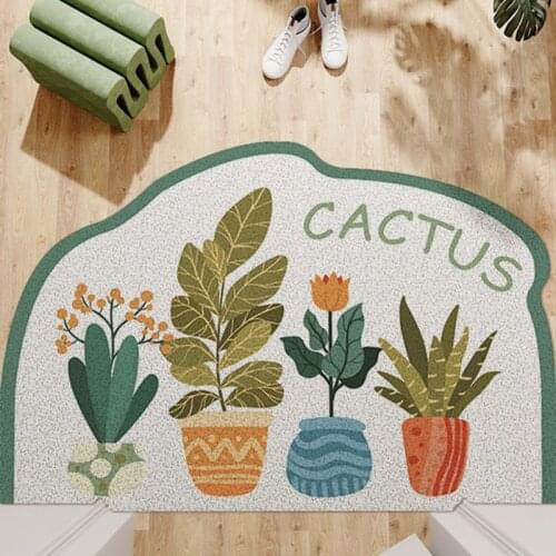 Nordic creative pvc wire loop carpet Door rubbing floor mats Bathroom elastic waterproof rug DIY Wooden floor protector mat