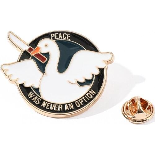 Creative Cartoon Big Goose Brooch Ins Simple Enamel White Goose Badge Decorative Bag Hat Unisex Accessories Lapel Pin