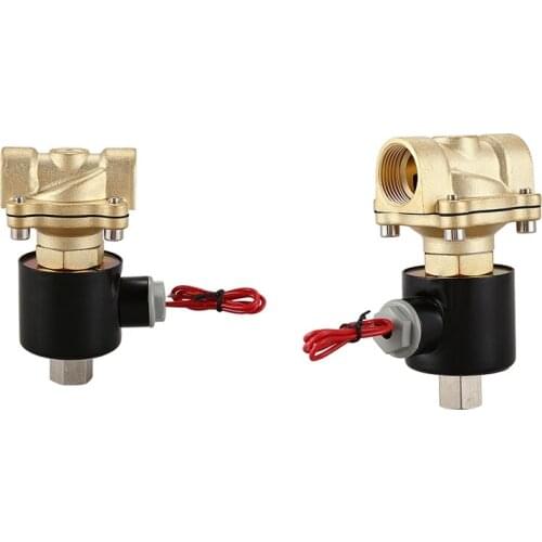 JFBL Hot 2 Pcs Normally Brass Solenoid Valve 220V Pneumatic Valve for Water Oil Gas, 1/2Inch DN15 & 3/4Inch DN20