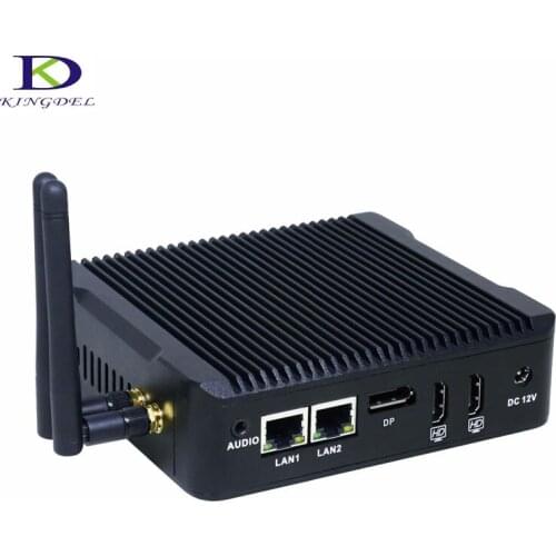 Small size powerful Mini PC HTPC with 8GB RAM 128GB SSD Micro PC 2*HDMI2.0 DP Business Industrial Computer 2*1000M lan Windows 7