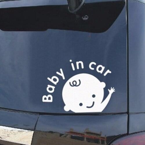 Cartoon Car Stickers Reflective Styling"Baby In Car"Warming Car Sticker