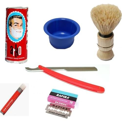 Beard Shaving Set 25 Pieces 1HomeCare Beard Shaving Brush 2HomeCare Arko Shaving Soap Foaming Bowl