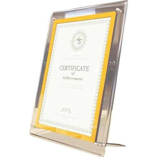 Wall Mounted and Desktop Acrylic Plexiglass Photo Picture Frame Certificate Frames PF048