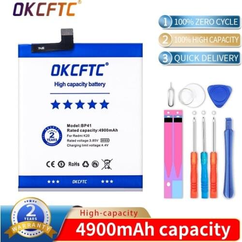 BP41 Original Phone Battery for Xiaomi Redmi K20 / Mi 9T Replacement Batteries MI9T batteria With Package 4900mAh