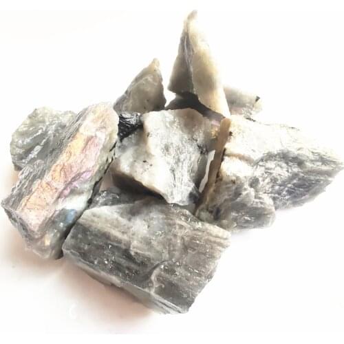 Natural Mineral Stone Colored Moonstone Labradorite Carved Pieces of Ore Specimen Labradorite Mobile Light Energy Cure