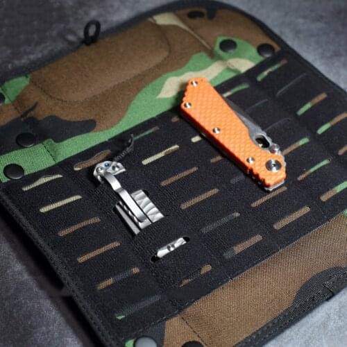 Traveler Multifunctional Tool Bag Patches Collection Display Folding Sundries Storage Tray Tactical Molle 1000D EDC Fruit Dish