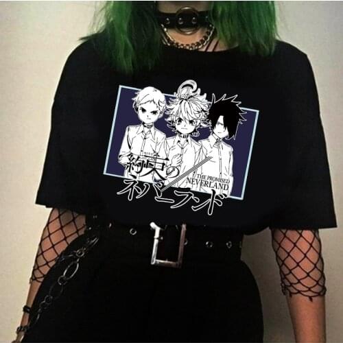 Harajuku Shirt The Promised Neverland Emma Norman Ray Printed Short Sleeve T-shirt