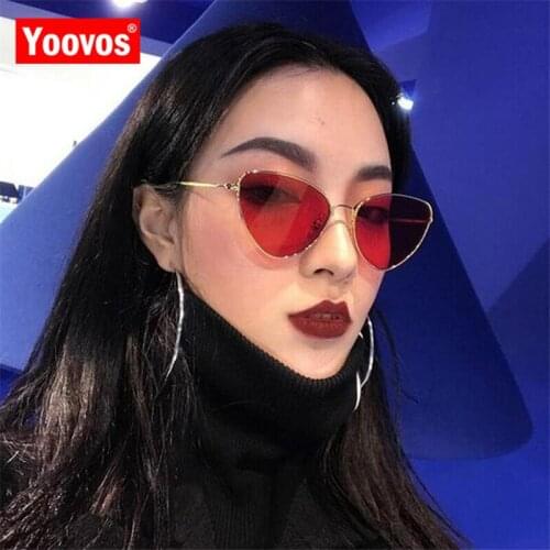 Yoovos 2021 New Cat eye Sunglasses Women Vintage Brand Designer Candy Color Street Sun Glasses Outdoor Oculos De Sol Feminino
