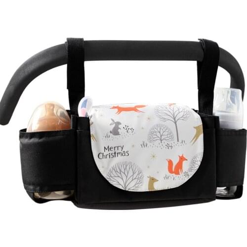 Baby Stroller Organizer Nappy Bag Hook Hanging Mummy Carriage Handbag Pram Cart Organizer Waterproof Bottle Bag Diaper Bag