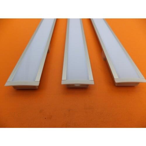 Free Shipping 50M/Lot 2M/PC LED Aluminum Profile for 5050 3528 5630 LED Strips Milky/Transparent Cover Strip Channel