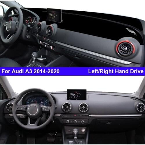 Car Inner Dashboard Cover For Audi A3 2014 - 2020 Auto Dash Mat Carpet Cape Sun shade Dashmat Pad 2019 2018 2017 2016 2015