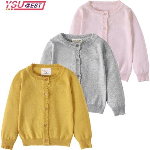 1-5Yrs Girls Cardigan Autumn Cotton Sweater Top Baby Children Clothing Boys Girls Knitted Cardigan Toddler Sweater Kids Spring