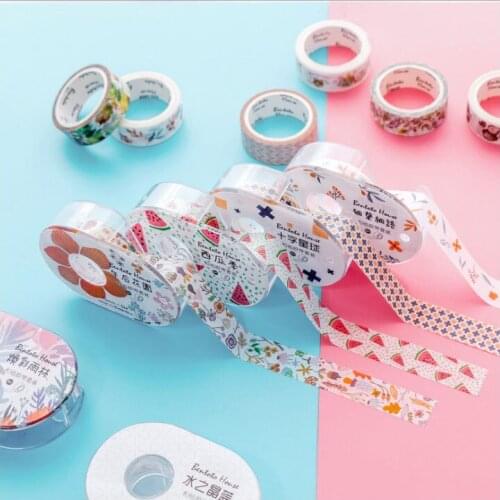 1 pcs DIY Japanese Paper Decorative Tape Cartoon Romantic Washi Tape/Masking Tape Stickers