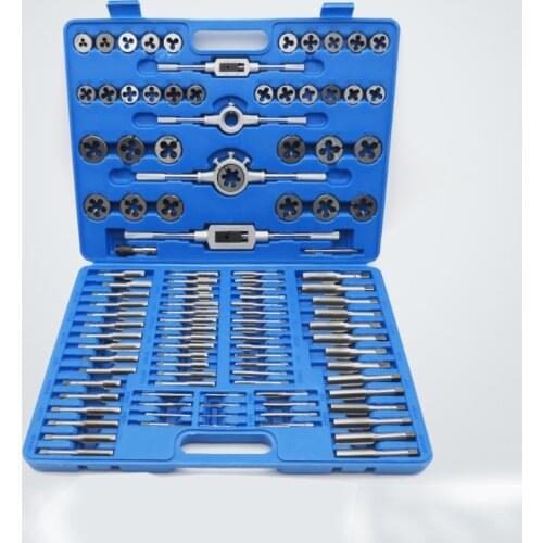 110pcs Tap and Dies Set Metric Tap Wrench Thread Tools Alloy Steel Tap and Die Sets for Professional Use