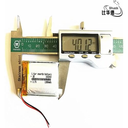 3.7V 1200mAh 103040 Lithium Polymer Li-Po li ion Rechargeable Battery cells For Mp3 MP4 MP5 GPS mobile bluetooth