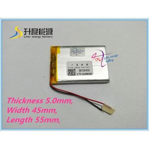 Tablet battery 3.7V,1600mAH,[504555] PLIB; polymer lithium ion / Li-ion battery for dvr,GPS,mp3,mp4,cell phone,speaker