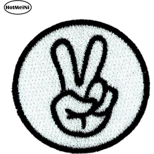 HotMeiNi 13cm x 13cm Car Sticker Waterproof Auto Moto Vintage Biker Sign Peace Bumper Doors Car Styling Windows Accessories