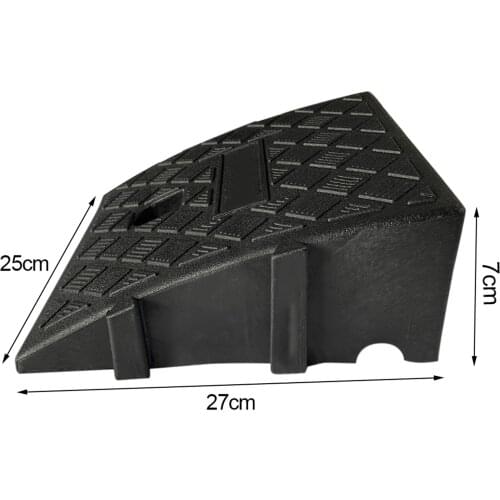 Car Trailer Truck Bike Motorcycle Wheelchair Curb Ramp Curb Ramps Heavy Duty Plastic Threshold Ramp Mat Pad 25X27X7cm