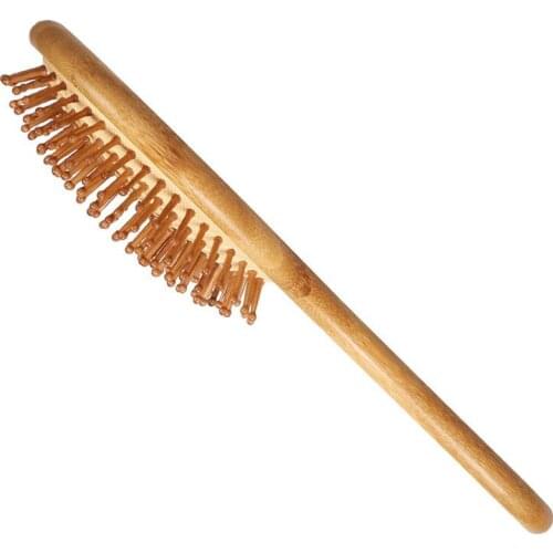 Bamboo Massage Comb Healthy Paddle Cushion Hair Loss Vent Brush Hairbrush Comb Scalp SPA Hair Care Healthy Bamboo Comb Wholesale