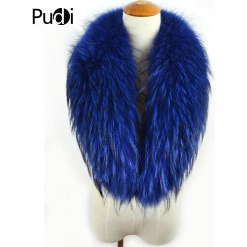 CLR001 3 Colors Genuine Real natural Big Raccoon Fur Collar scarf warp shawl neck warmer