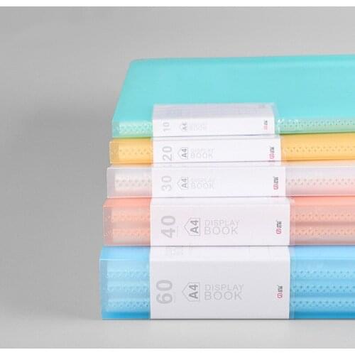 A4 information booklet 10/20/30/40 Pockets multifunctional folder pocket file folder stationery office school supplies