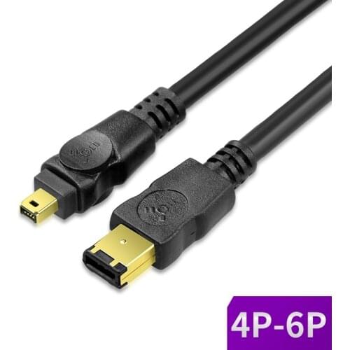 IEEE1394 Cable 4P to 6P 4P-6P 4Pin to 6Pin Firewire 800 to Firewire400 1394A 4 Pin to 6 Pin Double Shield 1.5m 3m 5m 10m