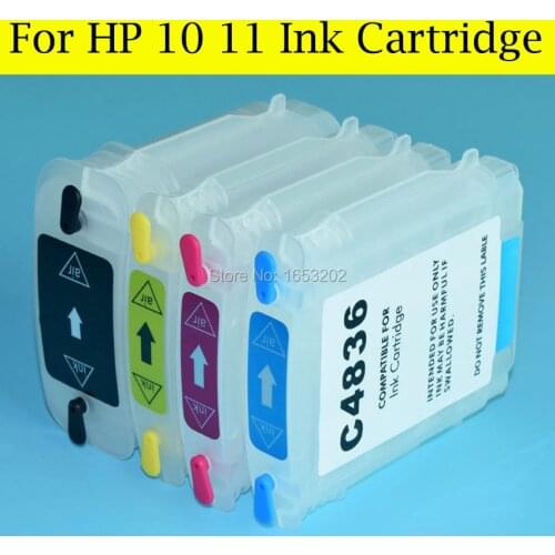 4 Color Empty Ink Cartridge For HP 10 11 With ARC Chip For HP Bussiness Inkjet 2280 2250 2500 2600 2800 Printer