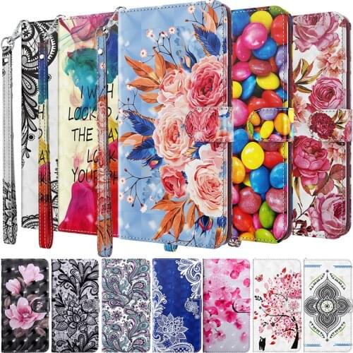 Flip Leather Phone Case For Nokia 1.3 2.3 2.4 3.2 6.2 7.2 Fundas Wallet Card Holder Stand Book Cover Flower Painted Coque Capa