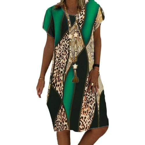 Summer Women Dress Irregular Dress Pattern Printed Smooth Surface Short Sleeve Flower Print Summer Dress Elegant Beach Dress