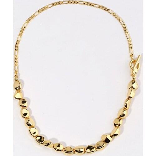 Gold Hot selling irregular plated Necklace Chain Name Necklace All Size simple chains for girls
