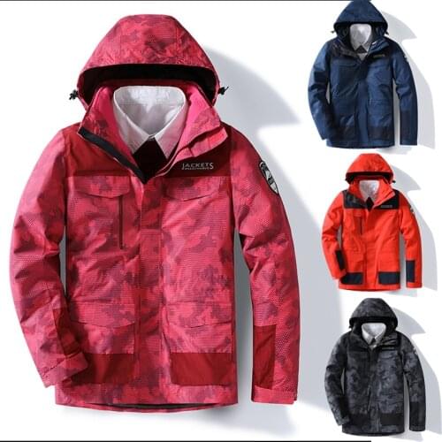 Men Women Winter Fleece Outdoor Jackets Waterproof Windproof Warm Sports Camouflage Windbreaker Climbing Hiking Skiing Jacket