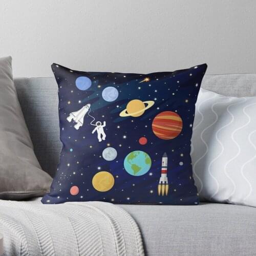 In space Throw Pillow Cushion Cover Polyester throw pillows case on sofa home living room car seat decor 45x45cm