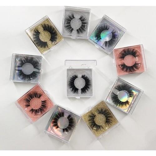 Mink Lashes 15mm 18mm 20mm 5D Eyelash Cruelty Free Lashes Real Mink Eyelash with Square Lash Case